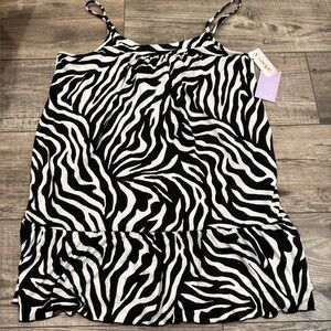 Sundance Black and White Zebra Mini Skirt